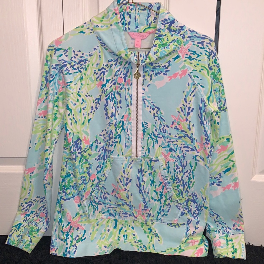 Discontinued Lilly Pulitzer Patterned Quarter Zip!